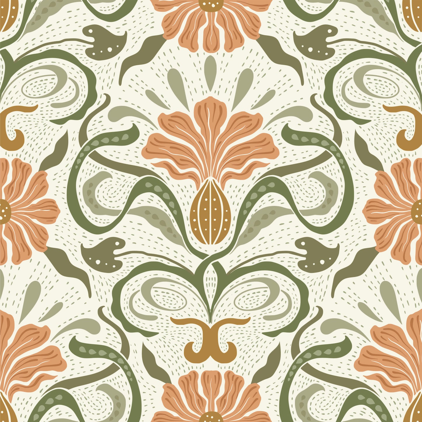 Victorian Floral Vine Tile Sticker