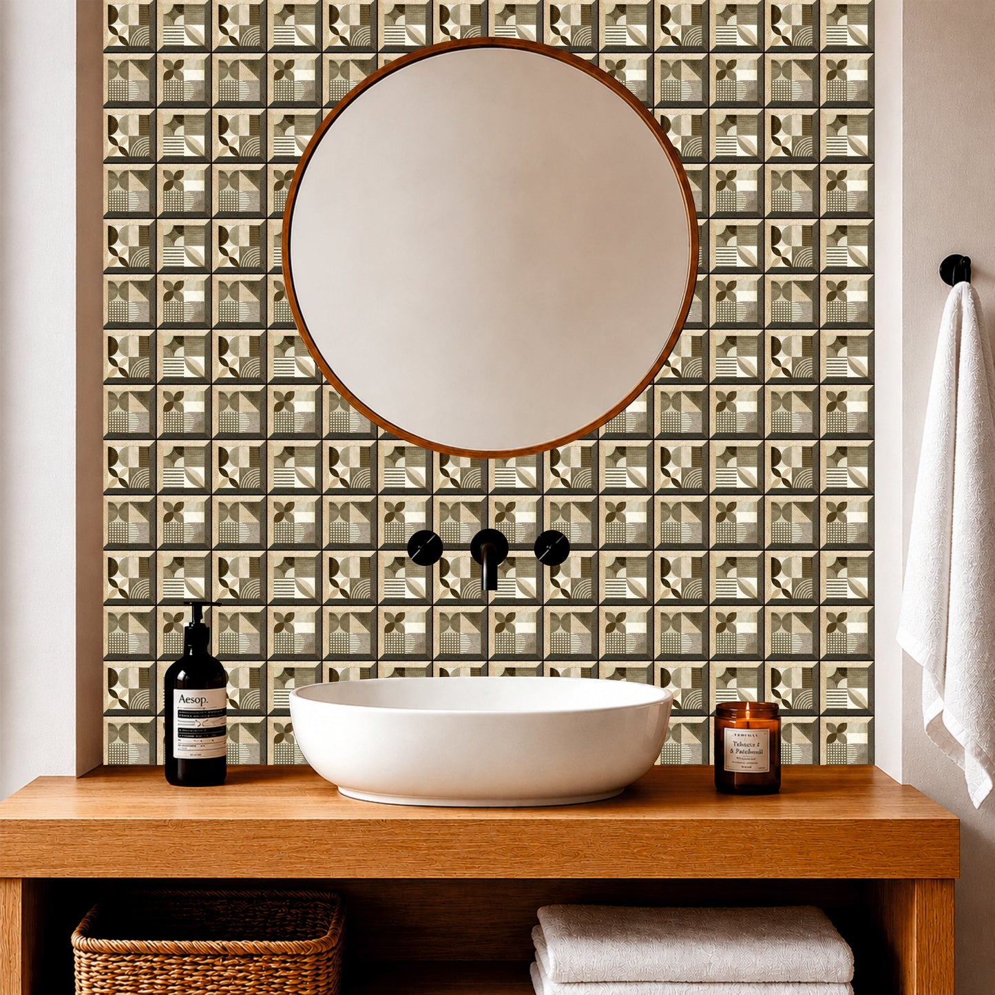 Bauhaus Geometry Tile Sticker