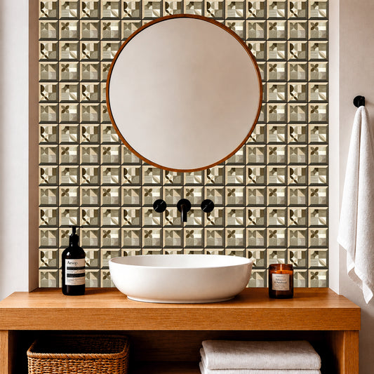 Bauhaus Geometry Tile Sticker