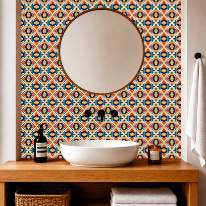 Retro Cubist Tile Sticker