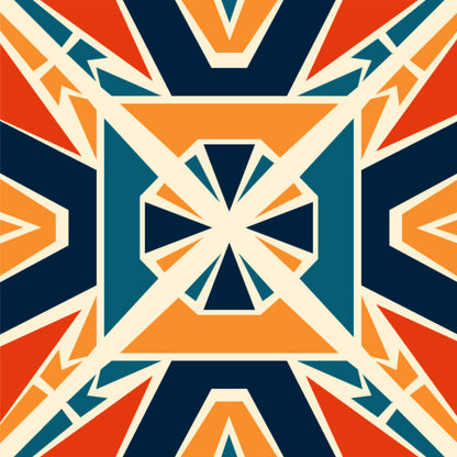 Retro Cubist Tile Sticker
