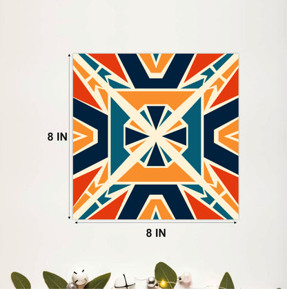 Retro Cubist Tile Sticker