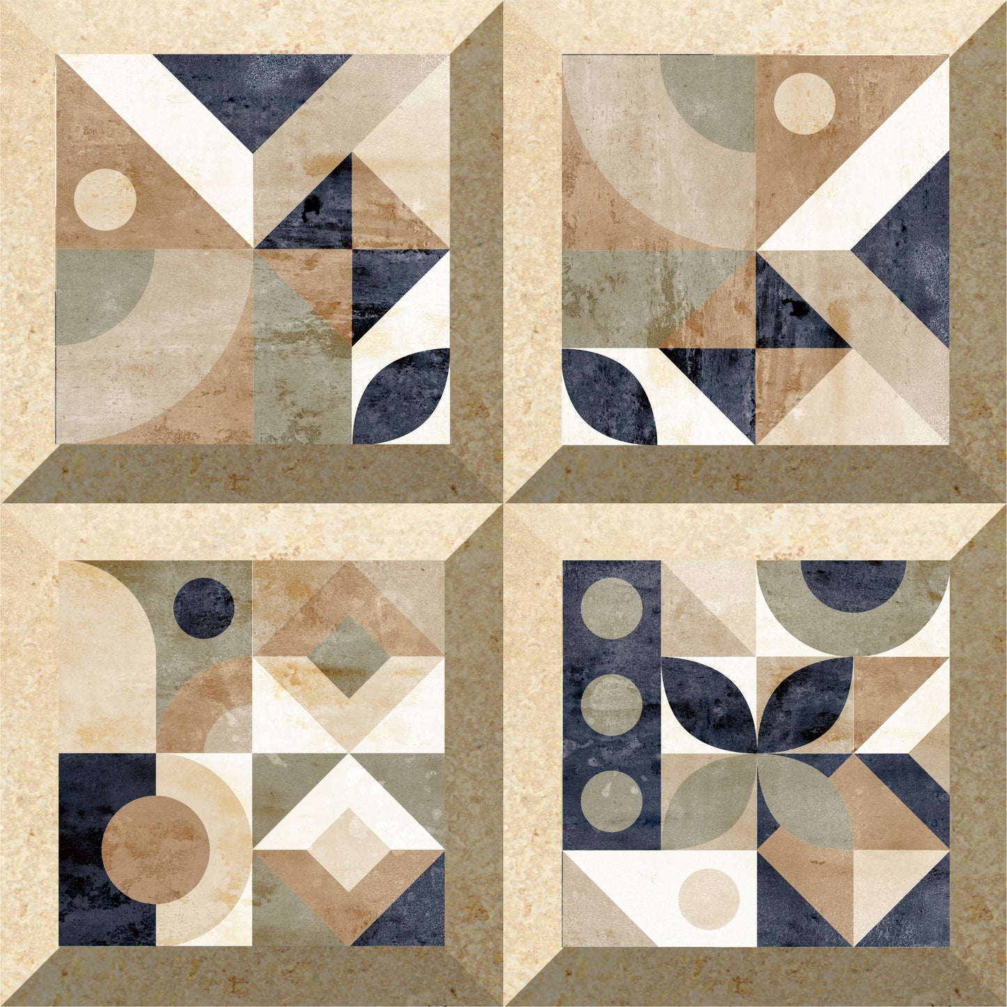 Modern Bauhaus Geometric Tile Sticker