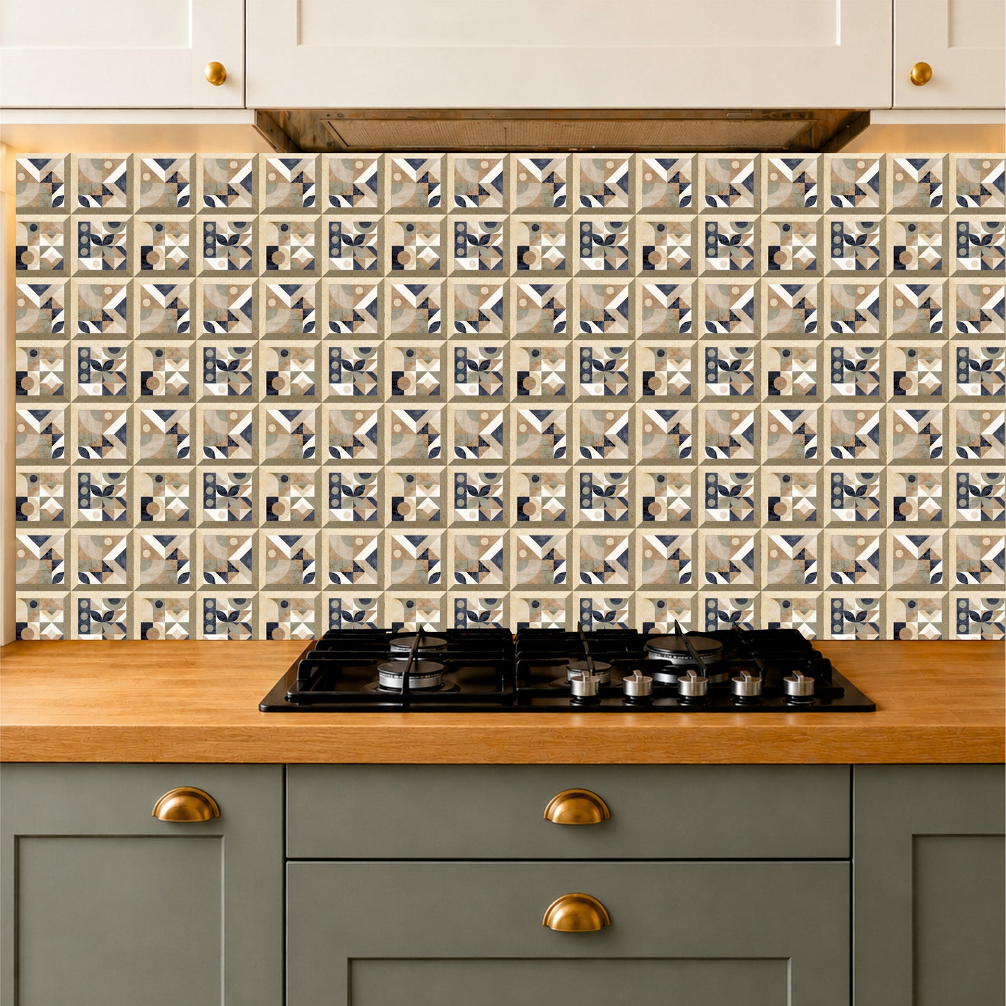 Modern Bauhaus Geometric Tile Sticker