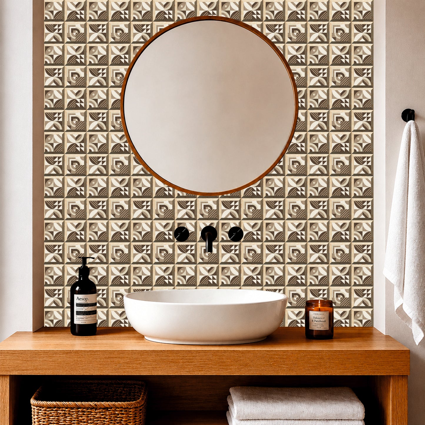 Contemporary Stone Pattern Tile Sticker