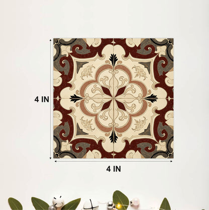 Vintage Mediterranean Floral Tile Sticker