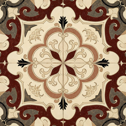 Vintage Mediterranean Floral Tile Sticker