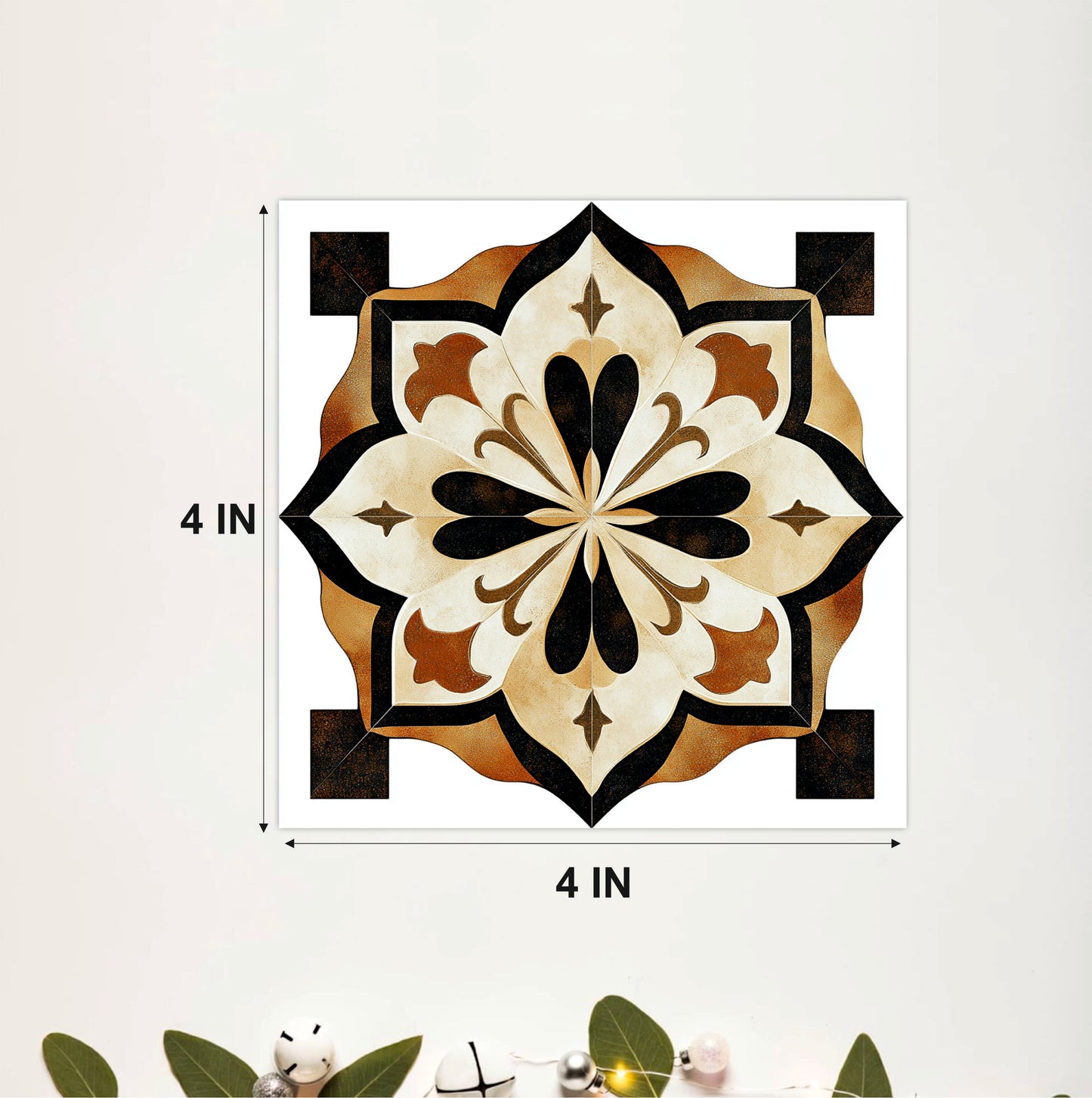 Old World Floral Tile Sticker