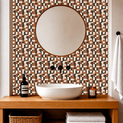 Mid-Century Geometric Tile Sticker