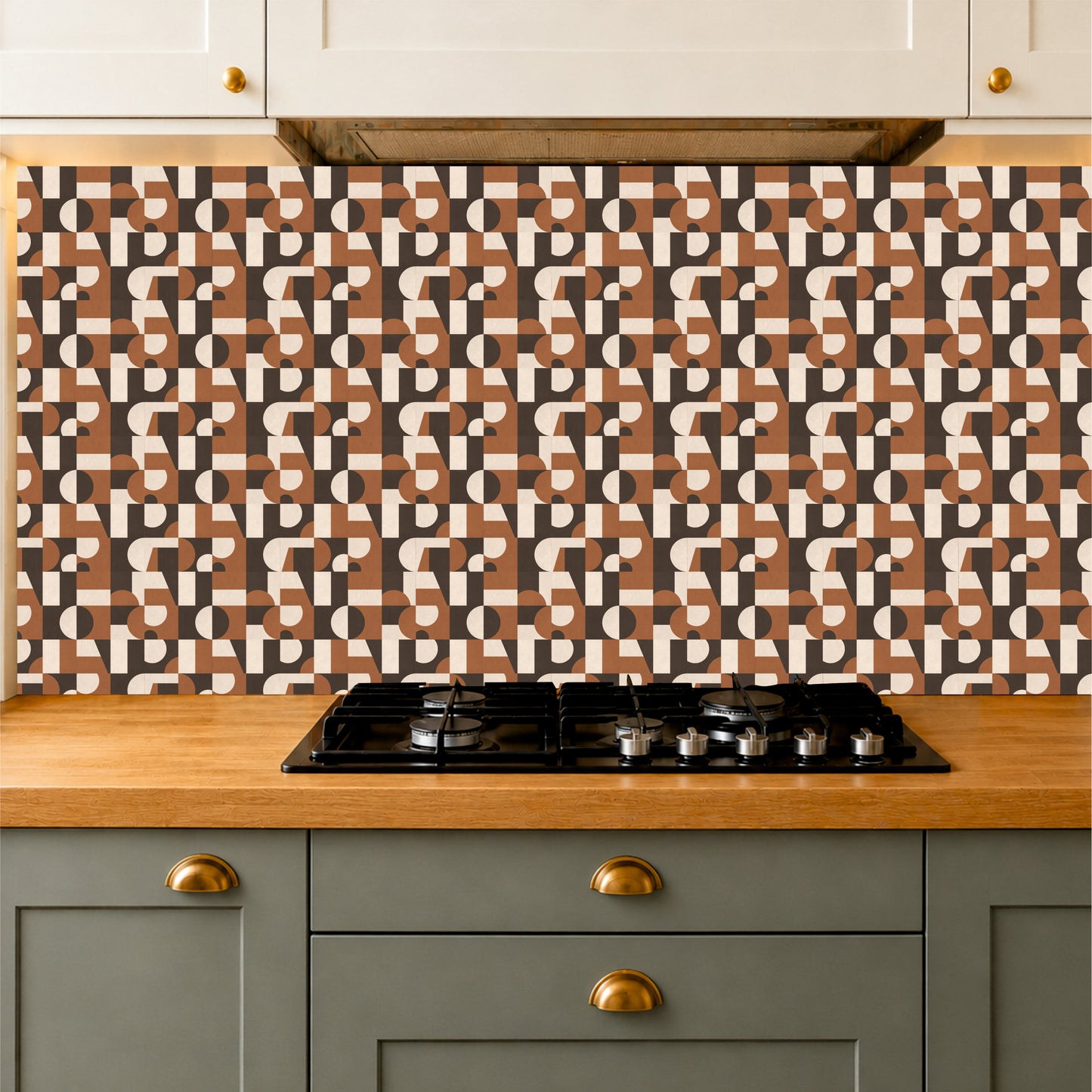 Mid-Century Geometric Tile Sticker