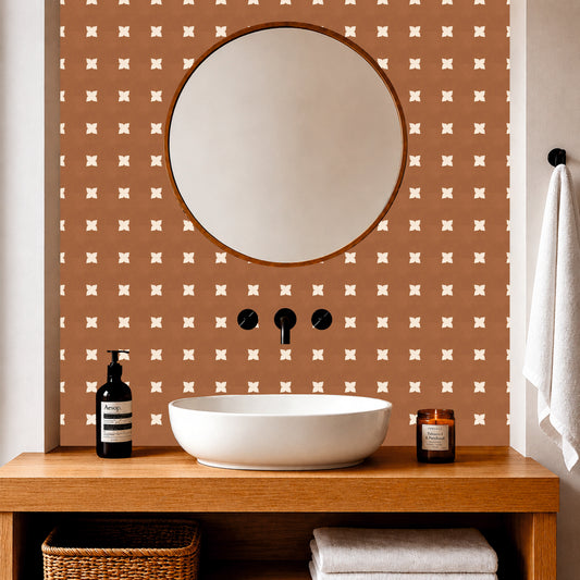 Earth Tone Petal Tile Sticker