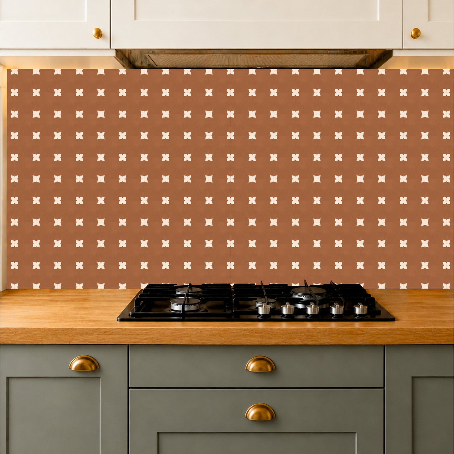 Earth Tone Petal Tile Sticker