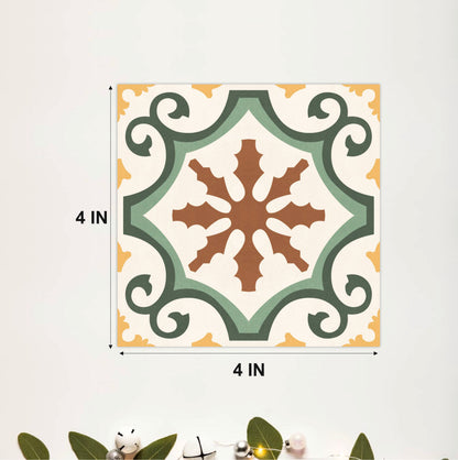 Sage Scroll Mosaic Tile Sticker