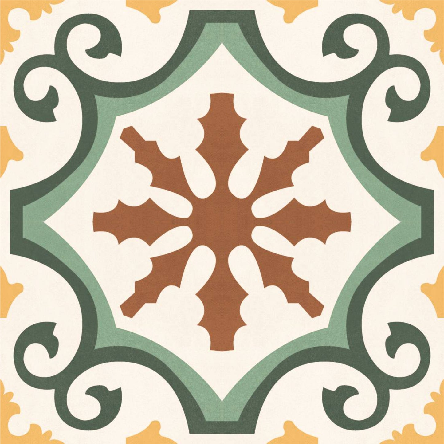 Sage Scroll Mosaic Tile Sticker