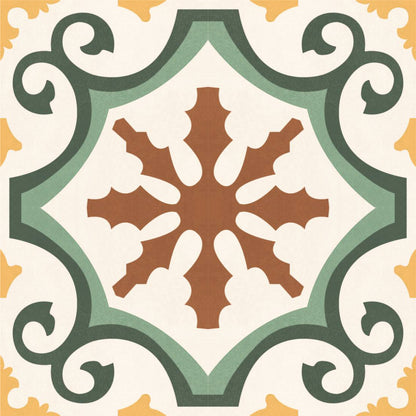 Sage Scroll Mosaic Tile Sticker