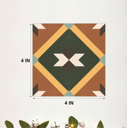 Earth Tone Geometric Tile Sticker