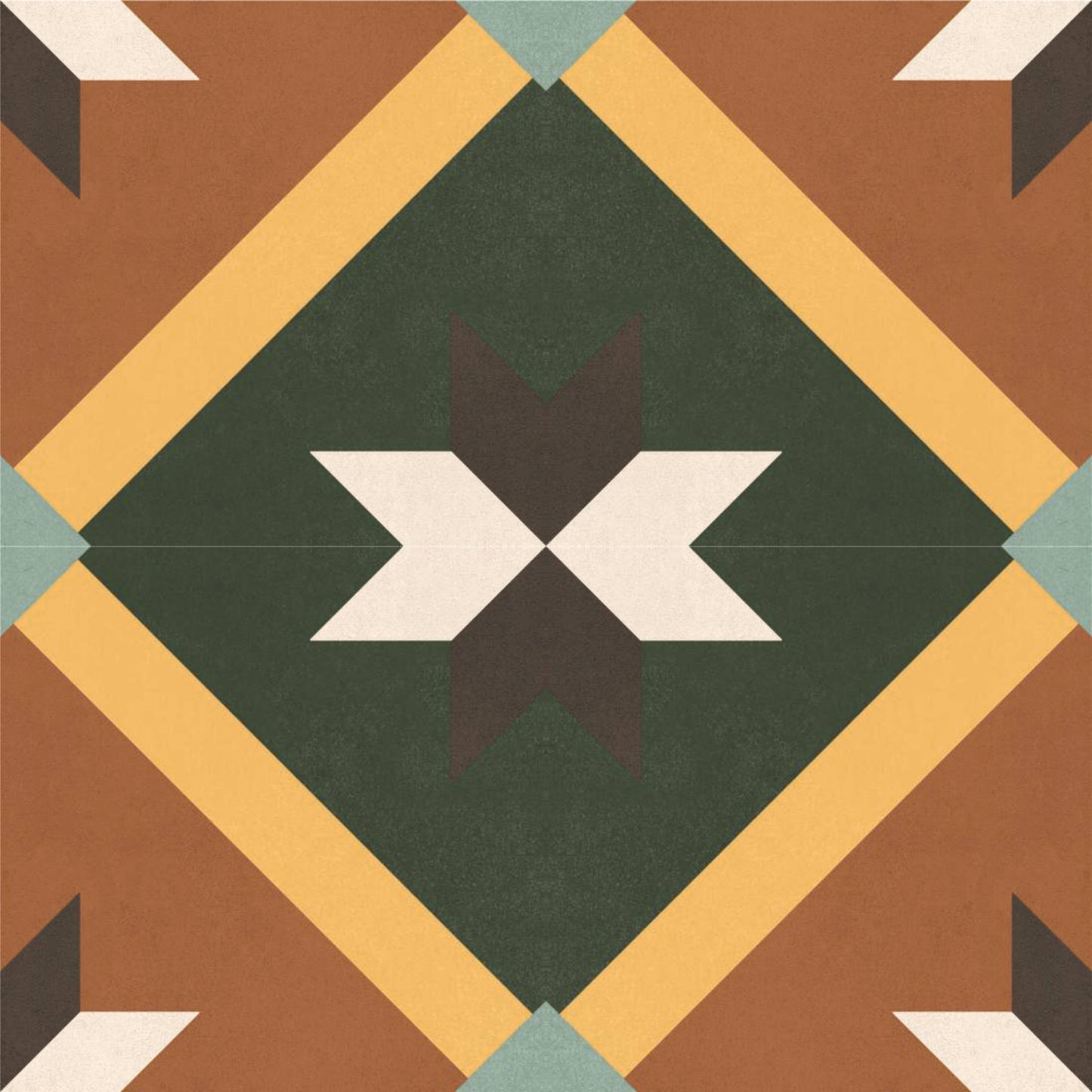 Earth Tone Geometric Tile Sticker
