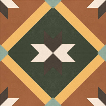 Earth Tone Geometric Tile Sticker