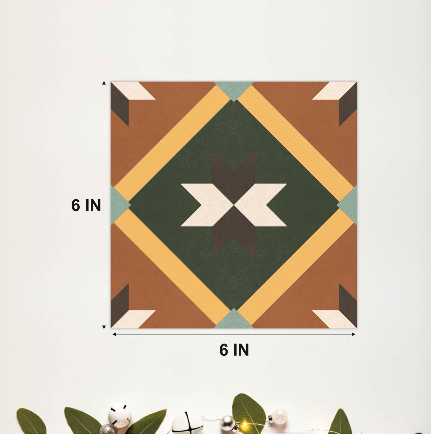 Earth Tone Geometric Tile Sticker