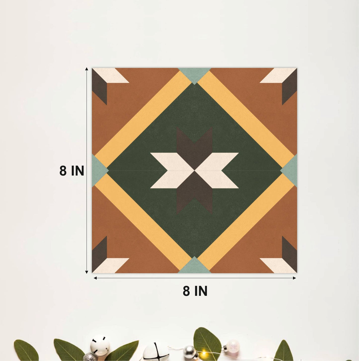 Earth Tone Geometric Tile Sticker