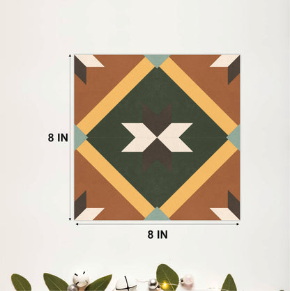 Earth Tone Geometric Tile Sticker