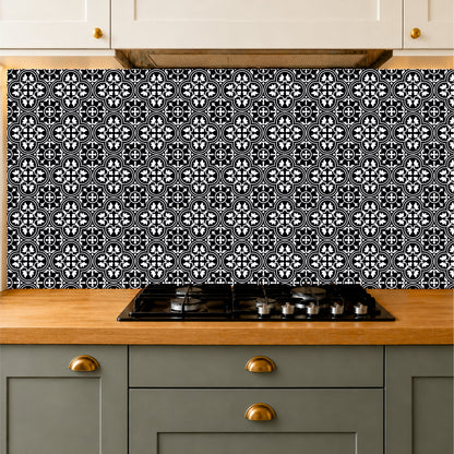 Black & White Ornamental Tile Sticker
