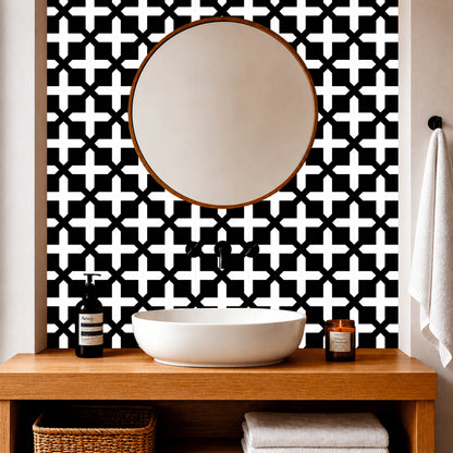 Monochrome Geometric Tile Sticker