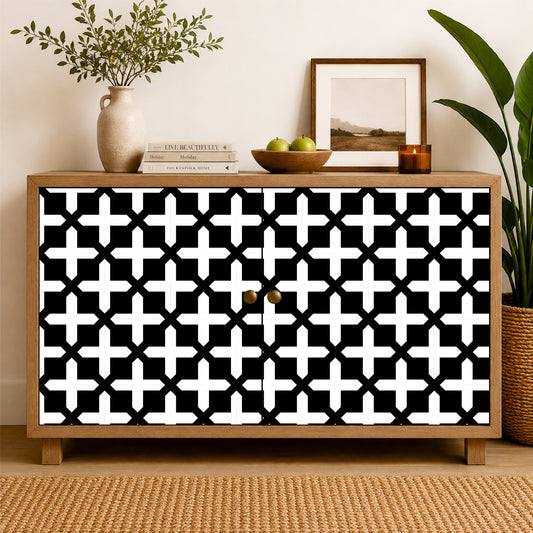 Monochrome Geometric Tile Sticker