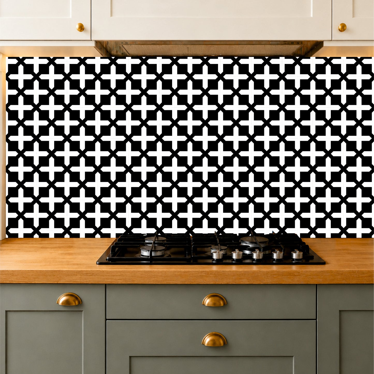 Monochrome Geometric Tile Sticker
