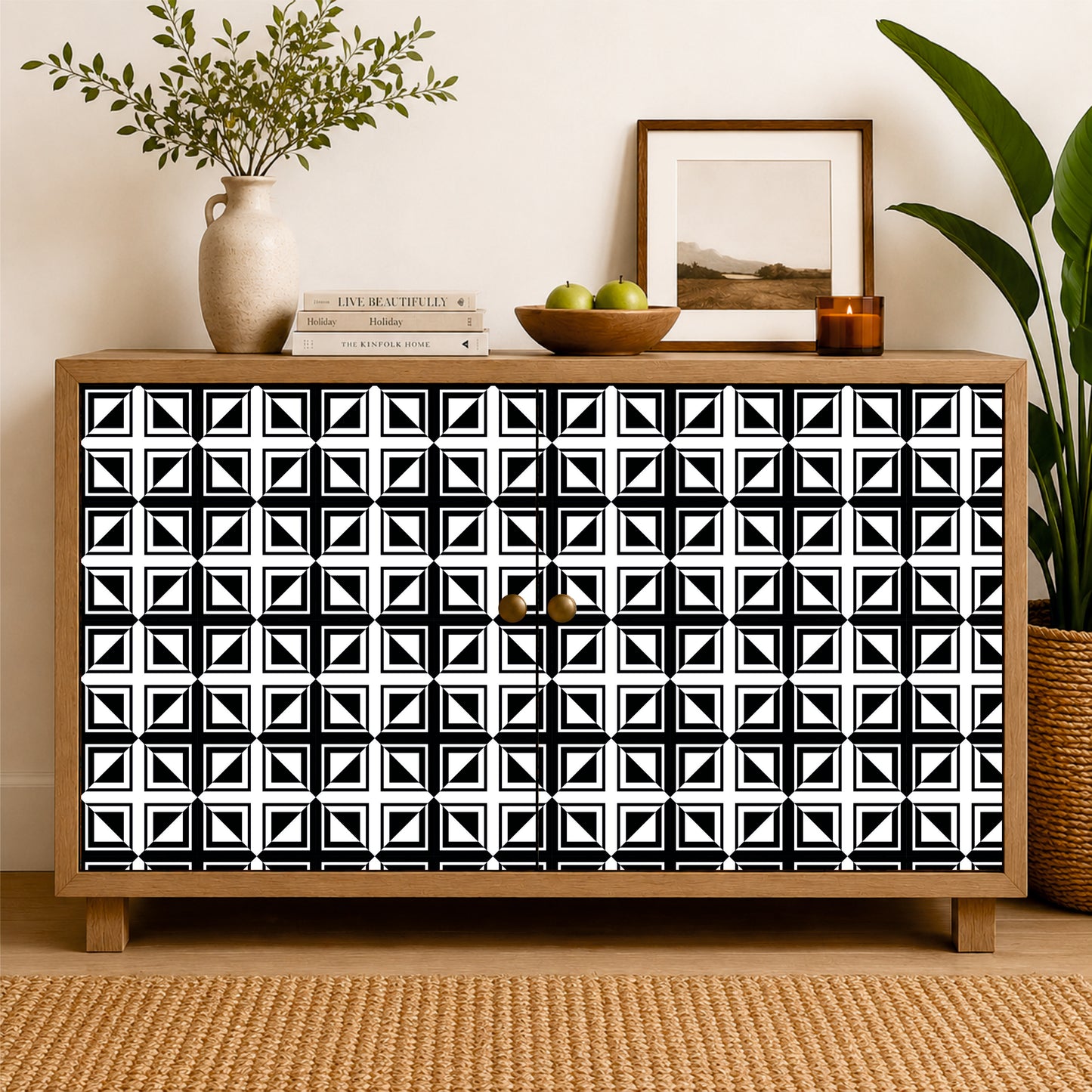 Art Deco Pinwheel Tile Sticker