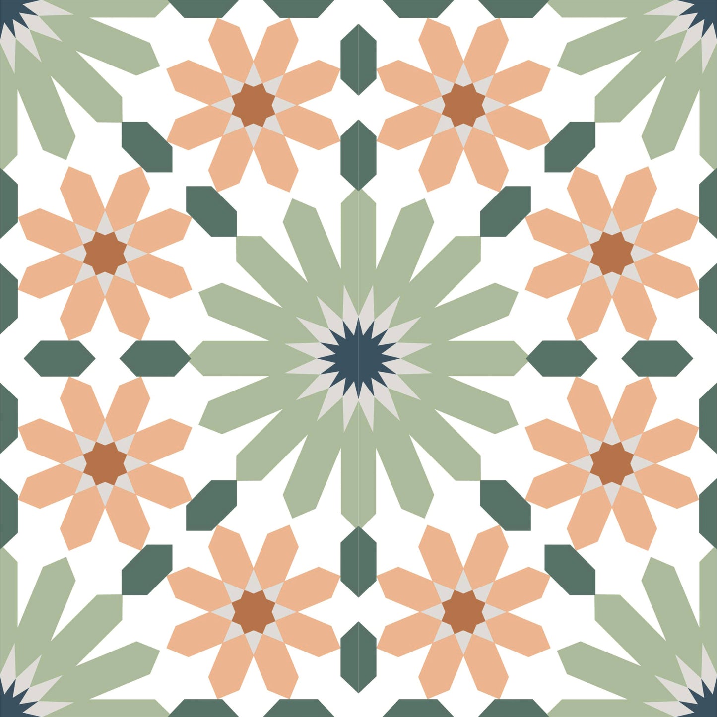 Vintage Meadow Floral Tile Sticker