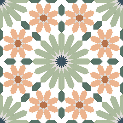 Vintage Meadow Floral Tile Sticker