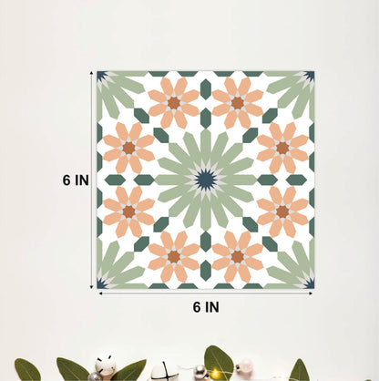 Vintage Meadow Floral Tile Sticker