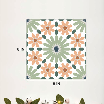 Vintage Meadow Floral Tile Sticker