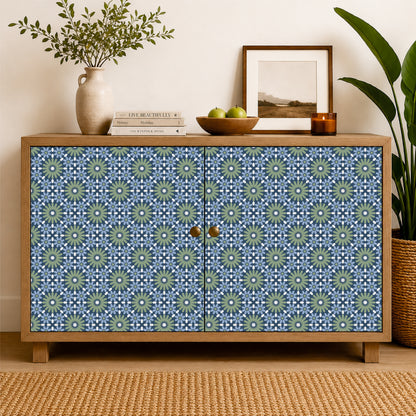 Azure Meadow Floral Tile Sticker