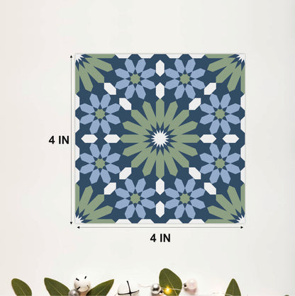 Azure Meadow Floral Tile Sticker