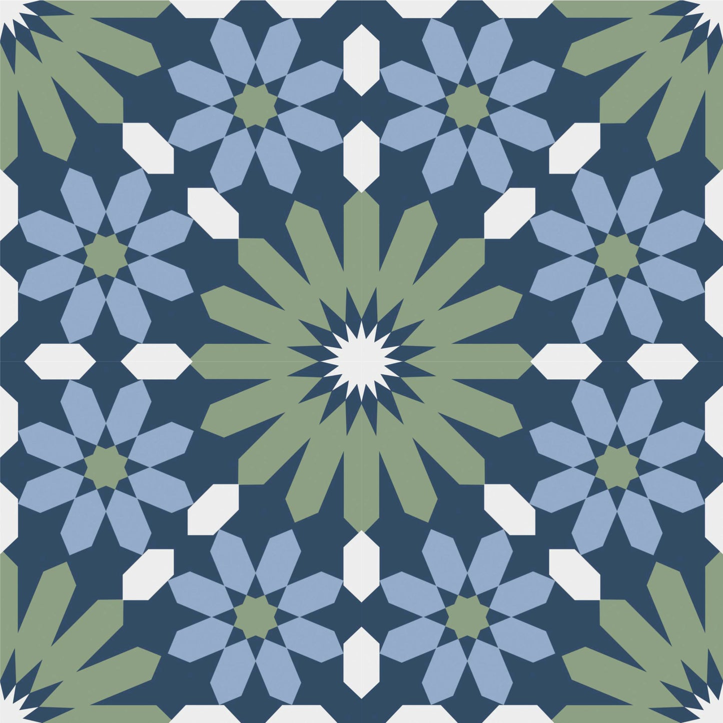 Azure Meadow Floral Tile Sticker