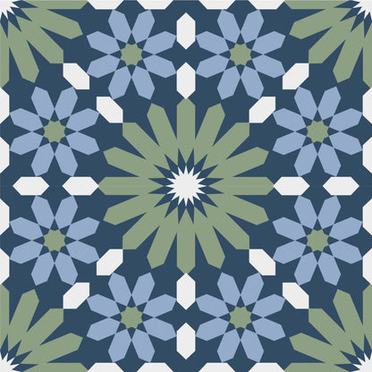 Azure Meadow Floral Tile Sticker