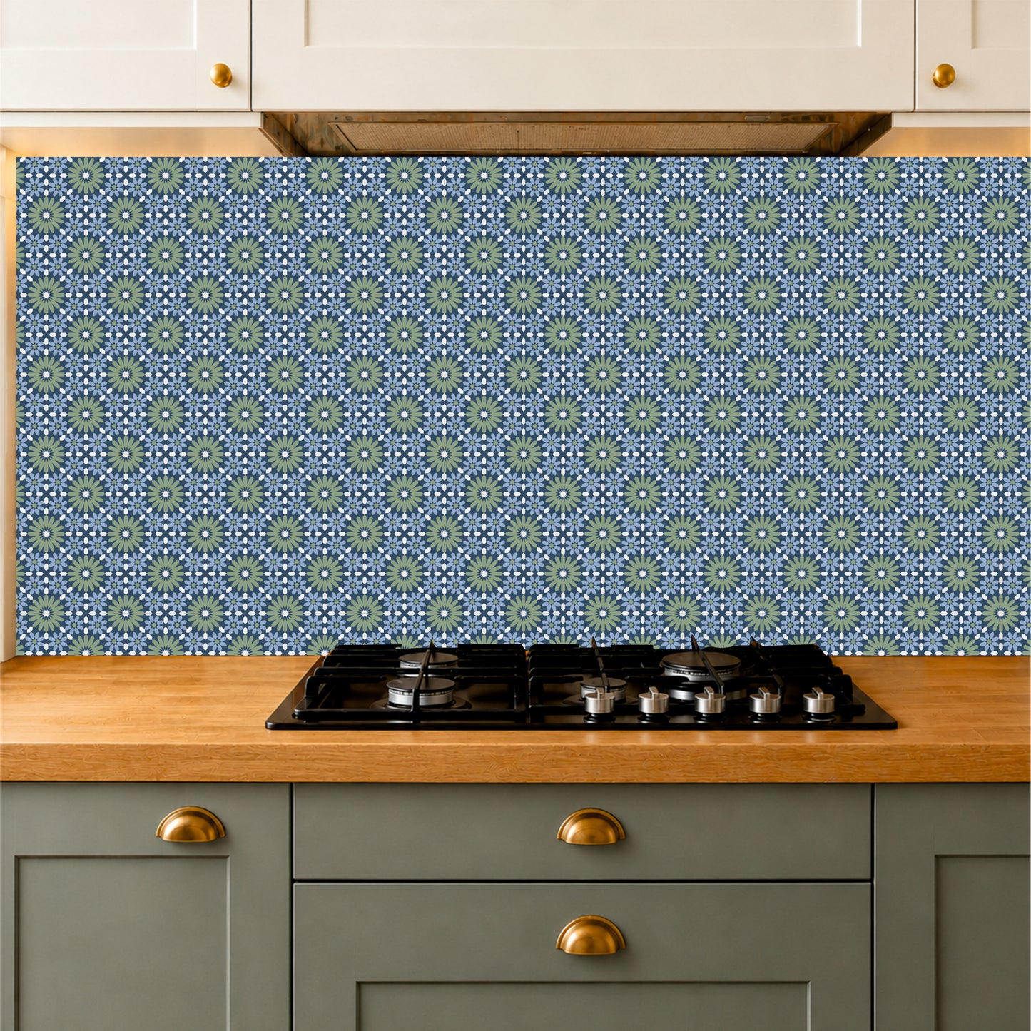 Azure Meadow Floral Tile Sticker