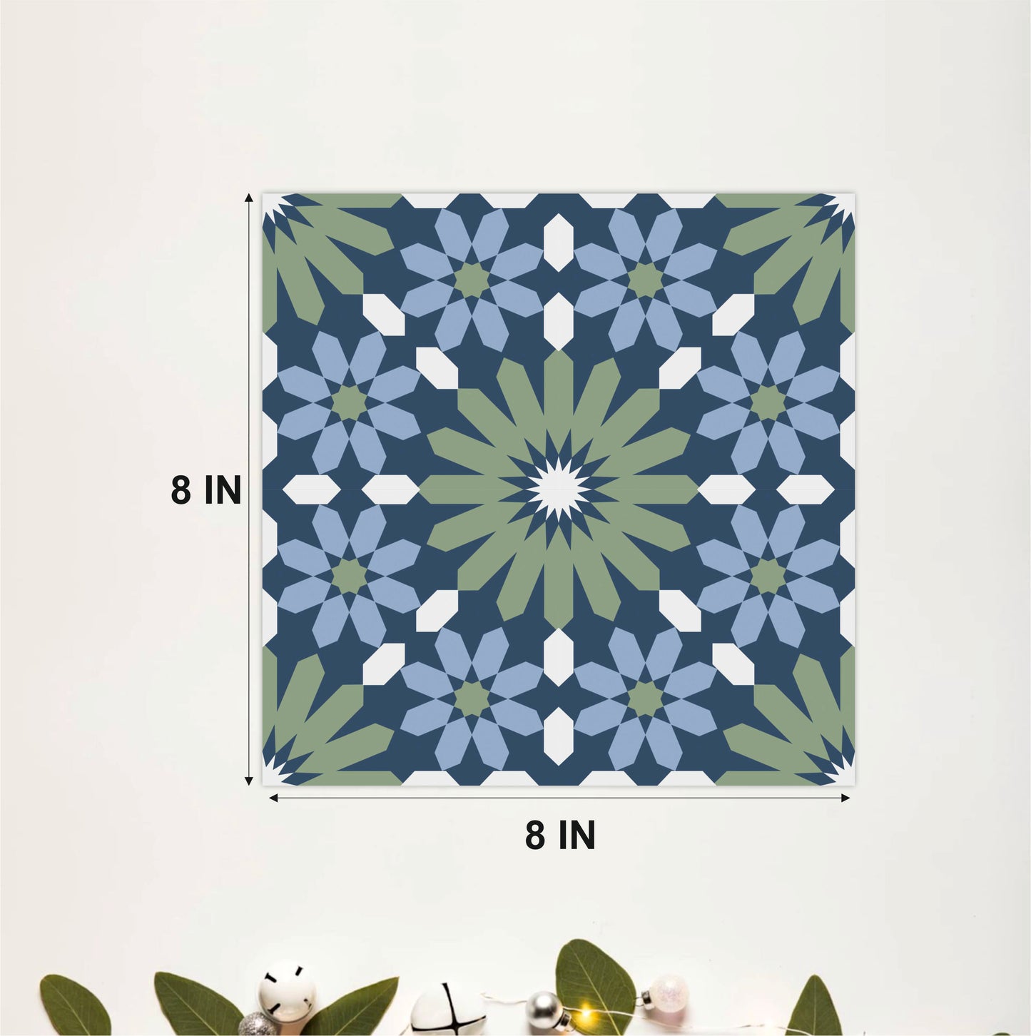 Azure Meadow Floral Tile Sticker
