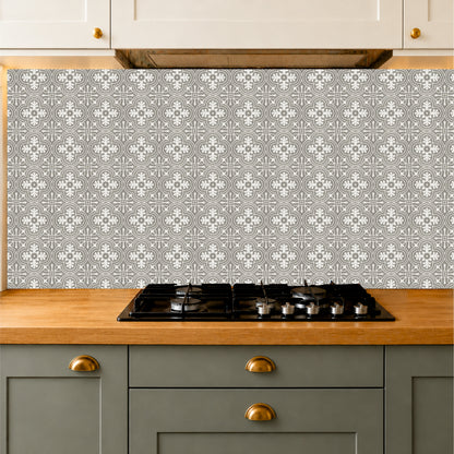 Vintage Ash Floral Tile Sticker