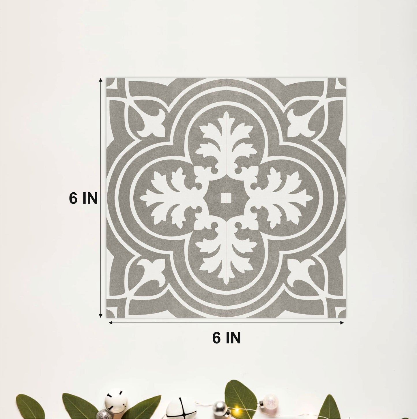 Vintage Ash Floral Tile Sticker