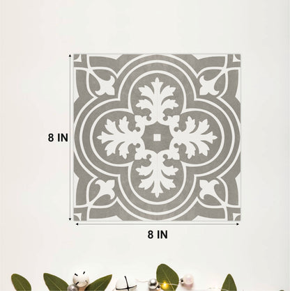 Vintage Ash Floral Tile Sticker