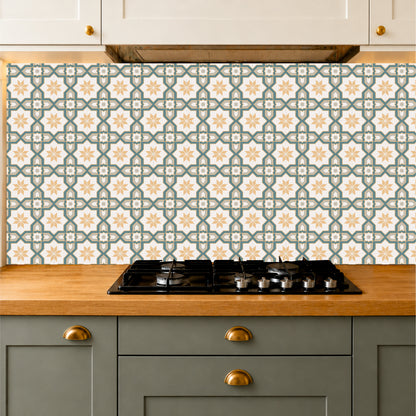Sage Lattice Mosaic Tile Sticker