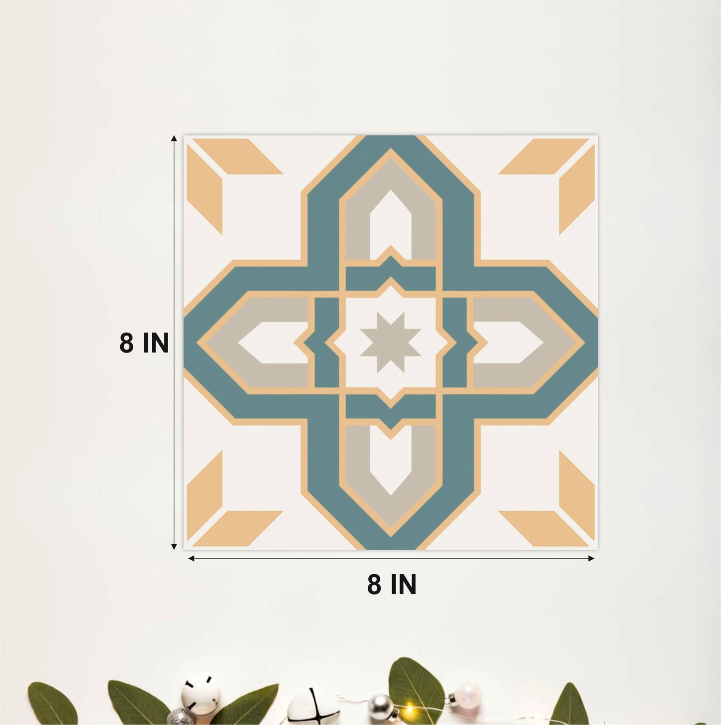 Sage Lattice Mosaic Tile Sticker