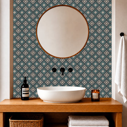 Slate Diamond Mosaic Tile Sticker