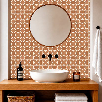 Terracotta Pinwheel Tile Sticker