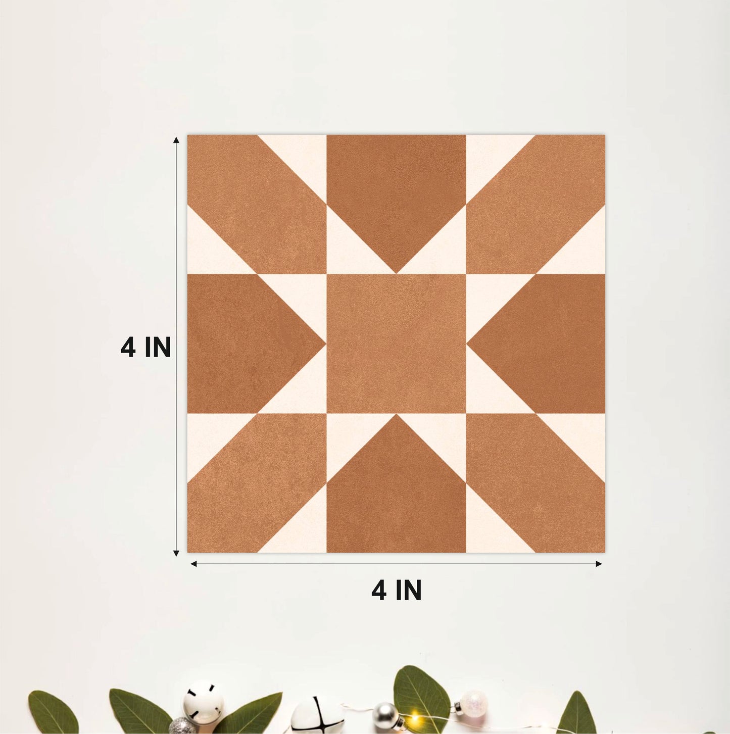 Terracotta Pinwheel Tile Sticker