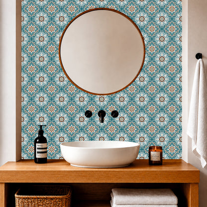 Azure Heritage Mosaic Tile Sticker