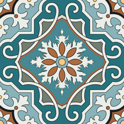 Azure Heritage Mosaic Tile Sticker